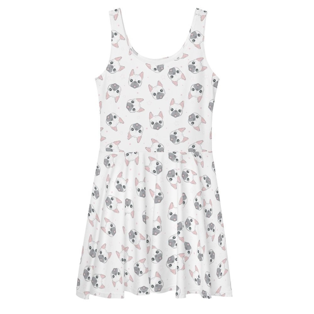 Cute Dog Puppy Bulldog Face Dress
